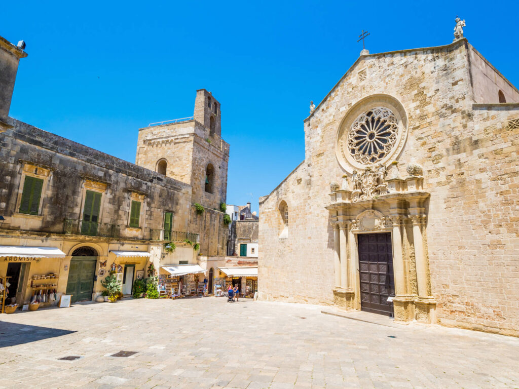 Otranto, Apulia, Italy, the medieval Cathedral in the historic center of Otranto, coastal town in Italy